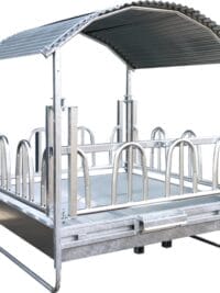 Mangeoire à quatre côtés pour grille d'alimentation à palissades