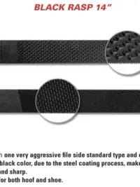 Bassoli 14" Black Farrier Rasp - per piece